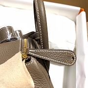 HERMES MINI LINDY CALFSKIN TAUPE H082607 19CM - 5