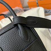 HERMES MINI LINDY CALFSKIN BLACK H082607 19CM - 6