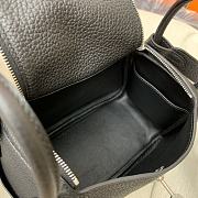 HERMES MINI LINDY CALFSKIN BLACK H082607 19CM - 4