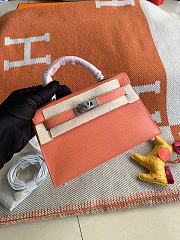 HERMES MINI KELLY EPSOM GOLD HARDWARE PEACH 19 CM - 1