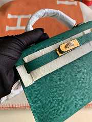 HERMES MINI KELLY EPSOM GOLD HARDWARE TEAL 19 CM - 4