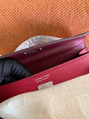 HERMES MINI KELLY EPSOM GOLD HARDWARE BURGUNDY 19 CM - 5