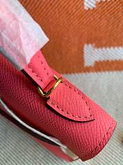 HERMES MINI KELLY EPSOM GOLD HARDWARE NEON PINK 19 CM - 5