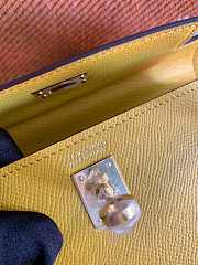 HERMES MINI KELLY EPSOM GOLD HARDWARE YELLOW 19 CM - 6