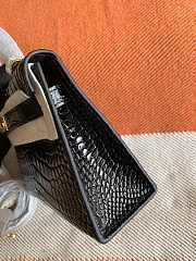 HERMES MINI KELLY CROCODILE GOLD HARDWARE BLACK 19 CM - 3