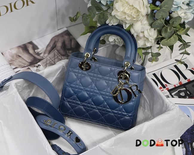 Lady Dior My ABC Indigo Blue Gradient Cannage Lambskin M0538 Size 20cm - 1