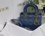 Lady Dior My ABC Indigo Blue Gradient Cannage Lambskin M0538 Size 20cm - 4