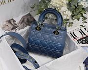 Lady Dior My ABC Indigo Blue Gradient Cannage Lambskin M0538 Size 20cm - 6