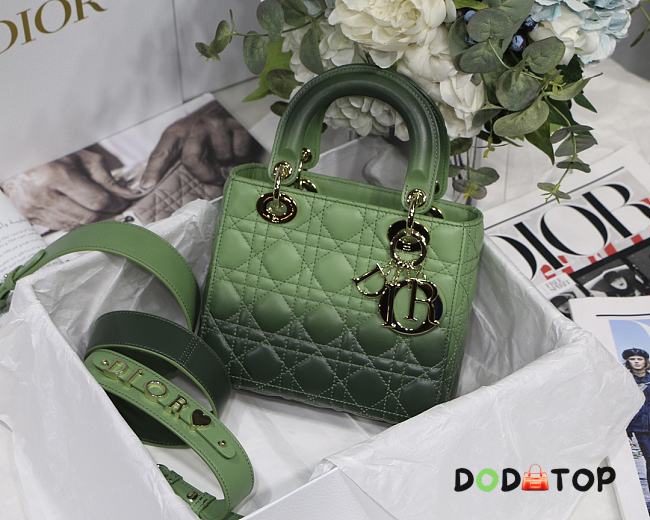 Lady Dior My ABC Green Gradient Cannage Lambskin M0538 Size 20cm - 1