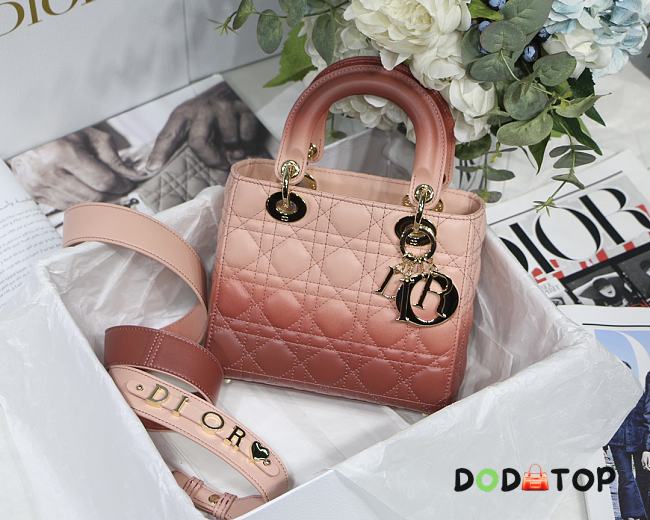 Lady Dior MyABC Rose Des Vent Gradient Cannage Lambskin M0538 Size 20cm - 1
