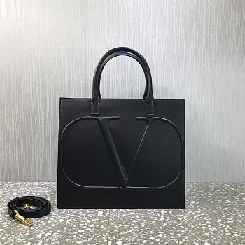 Valentino Medium Garavani Vlogo Walk Tote Bag Black Size 31 cm
