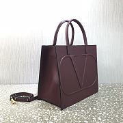 Valentino Medium Garavani Vlogo Walk Tote Bag Burgundy Size 31 cm - 6