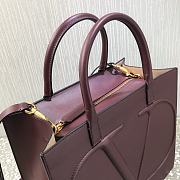 Valentino Medium Garavani Vlogo Walk Tote Bag Burgundy Size 31 cm - 5