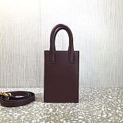 Valentino Mini Garavani Vlogo Walk Tote Bag Burgundy Size 11 cm - 4