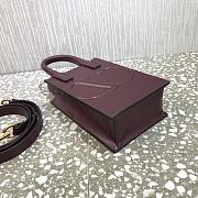Valentino Mini Garavani Vlogo Walk Tote Bag Burgundy Size 11 cm - 2