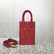 Valentino Mini Garavani Vlogo Walk Tote Bag Red Size 11 cm - 1