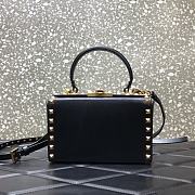 Valentino Rockstud Alcove Box Bag Black WAX0NO Size 19 cm - 1