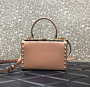 Valentino Rockstud Alcove Box Bag Rose Cannelle WAX0NO Size 19 cm - 1