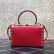 Valentino Rockstud Alcove Box Bag Red WAX0NO Size 19 cm - 1