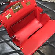 Valentino Rockstud Alcove Box Bag Red WAX0NO Size 19 cm - 6