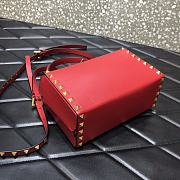 Valentino Rockstud Alcove Box Bag Red WAX0NO Size 19 cm - 5