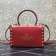 Valentino Rockstud Alcove Box Bag Red WAX0NO Size 19 cm - 3