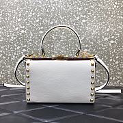 Valentino Rockstud Alcove Box Bag White WAX0NO Size 19 cm - 1