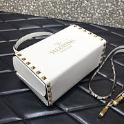 Valentino Rockstud Alcove Box Bag White WAX0NO Size 19 cm - 5