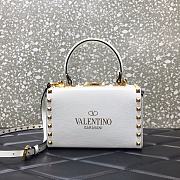 Valentino Rockstud Alcove Box Bag White WAX0NO Size 19 cm - 2