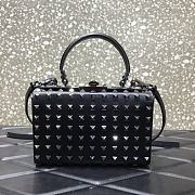 Valentino Rockstud Alcove Box Bag With All-Over Black Studs DAN0NO 19 cm - 1