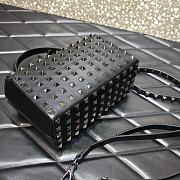 Valentino Rockstud Alcove Box Bag With All-Over Black Studs DAN0NO 19 cm - 4