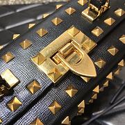 Valentino Rockstud Alcove Box Bag With All-Over Gold-tone Studs DAN0NO 19 cm - 3