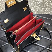 Valentino Small Rockstud Alcove Handbag Black WAX0NO Size 22 cm - 6