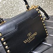 Valentino Small Rockstud Alcove Handbag Black WAX0NO Size 22 cm - 3