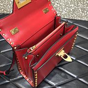 Valentino Small Rockstud Alcove Handbag Red WAX0NO Size 22 cm - 5