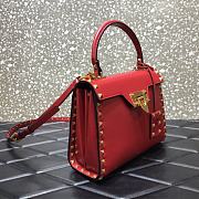 Valentino Small Rockstud Alcove Handbag Red WAX0NO Size 22 cm - 3