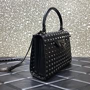 Valentino Small All-Over Black Studs Alcove Handbag DAN0NO Size 22 cm - 2