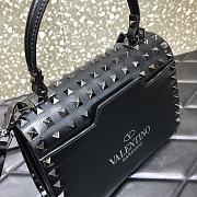 Valentino Small All-Over Black Studs Alcove Handbag DAN0NO Size 22 cm - 3