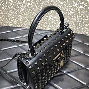 Valentino Small All-Over Black Studs Alcove Handbag DAN0NO Size 22 cm - 4