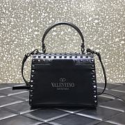Valentino Small All-Over Black Studs Alcove Handbag DAN0NO Size 22 cm - 5