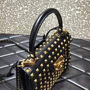 Valentino Small All-Over Gold-tone Studs Alcove Handbag DAN0NO Size 22 cm - 2
