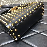 Valentino Small All-Over Gold-tone Studs Alcove Handbag DAN0NO Size 22 cm - 6