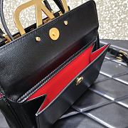 Valentino Medium Rockstud Alcove Handbag Black BQZ0NO Size 23 cm - 6