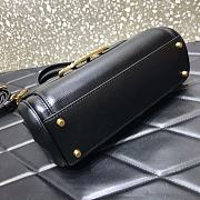 Valentino Medium Rockstud Alcove Handbag Black BQZ0NO Size 23 cm - 5