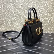 Valentino Medium Rockstud Alcove Handbag Black BQZ0NO Size 23 cm - 4