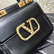 Valentino Medium Rockstud Alcove Handbag Black BQZ0NO Size 23 cm - 2