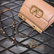 Valentino Medium Rockstud Alcove Handbag Rose Cannelle BQZ0NO Size 23 cm - 2