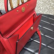 Valentino Medium Rockstud Alcove Handbag Red BQZ0NO Size 23 cm - 2