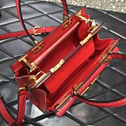 Valentino Medium Rockstud Alcove Handbag Red BQZ0NO Size 23 cm - 4