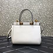 Valentino Medium Rockstud Alcove Handbag White BQZ0NO Size 23 cm - 3